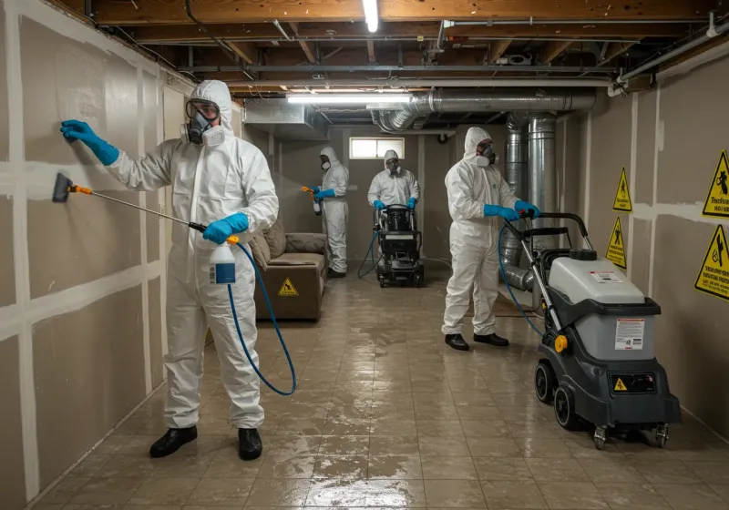 Basement Moisture Removal and Structural Drying process in Camden County, MO